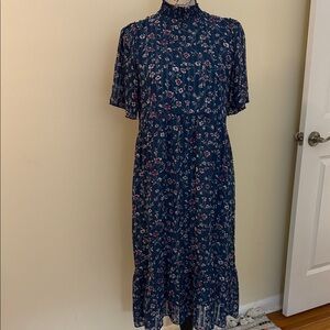 Orange Creek Navy Floral Midi Dress